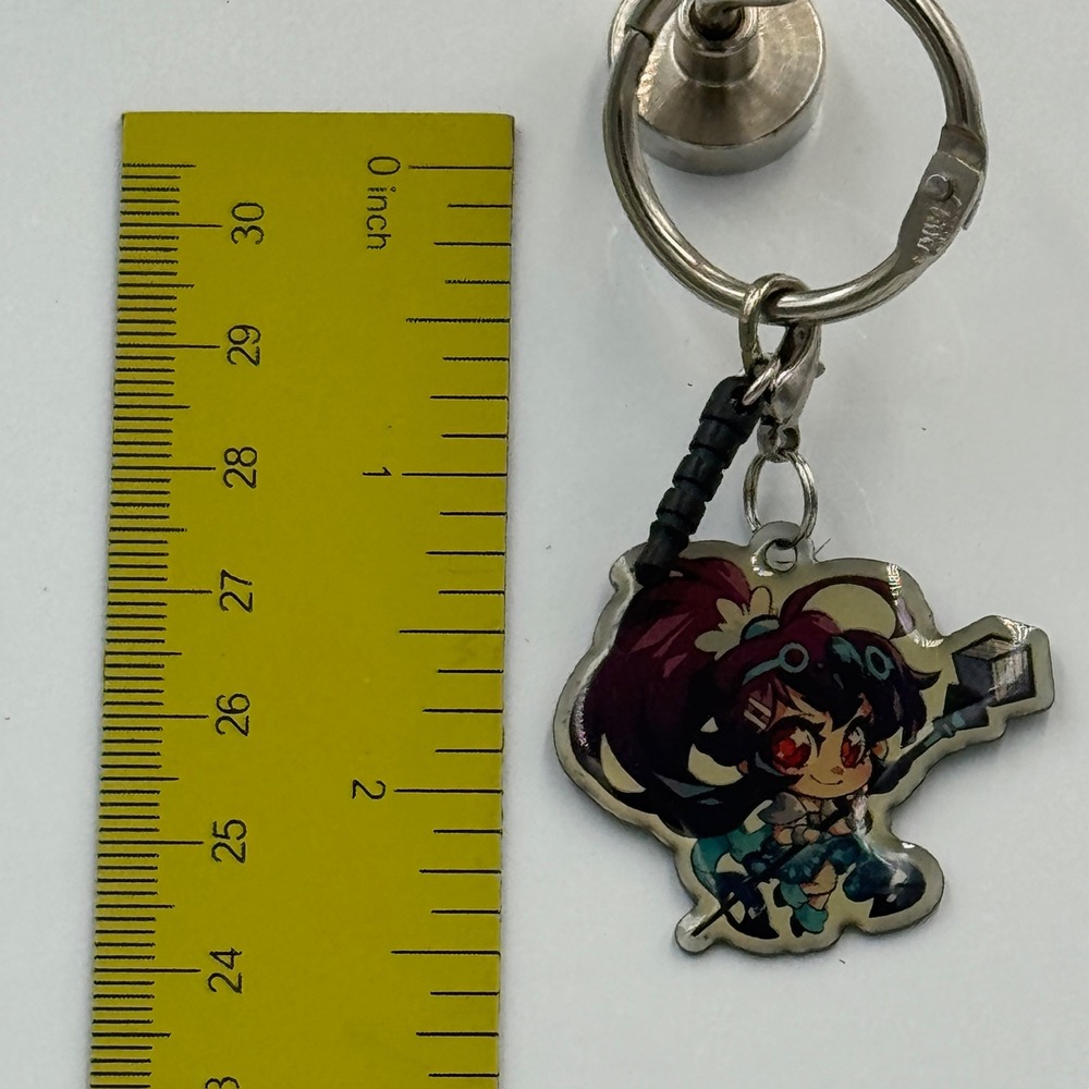 Loot Anime XV Keychain Chibi Girl Hammer Metal Charm Dust Plug Collectible
